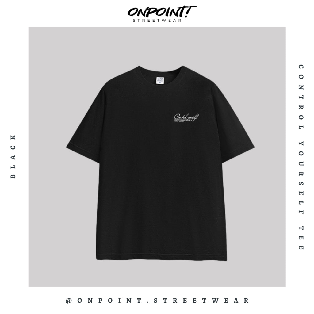 Control Yourself Tee - kaos pria dewasa kaos pria oversize kaos pria distro kaos wanita unisex gaya korea streetwear hypebeast oversize jumbo sablon