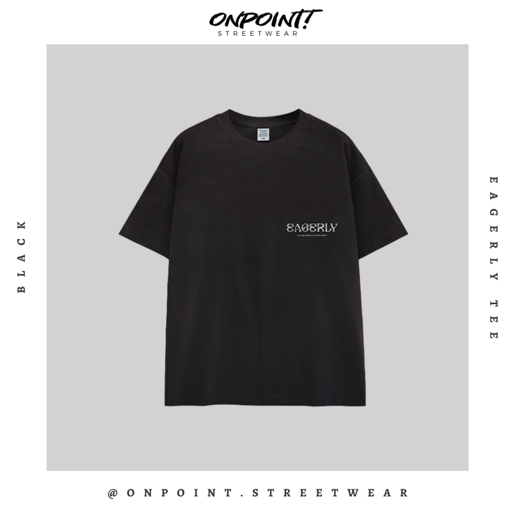 Eagerly Tee - T shirt pria wanita oversize jumbo kualitas premium gaya korea