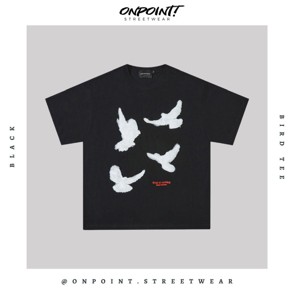 Bird Tee - T shirt pria wanita oversize jumbo kualitas premium korea
