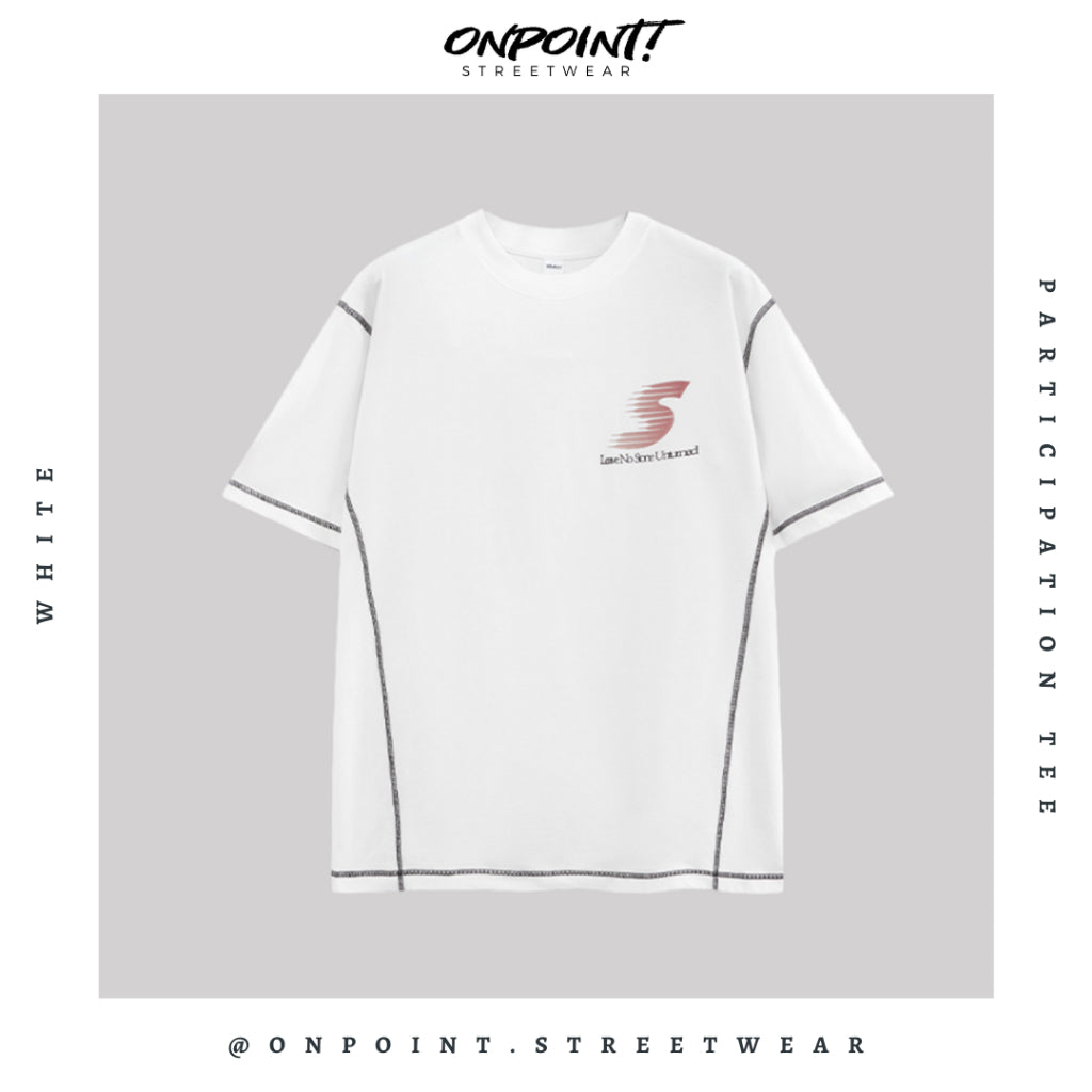 Participation Tee - kaos pria dewasa kaos pria oversize kaos pria distro kaos wanita unisex gaya korea streetwear hypebeast oversize jumbo sablon