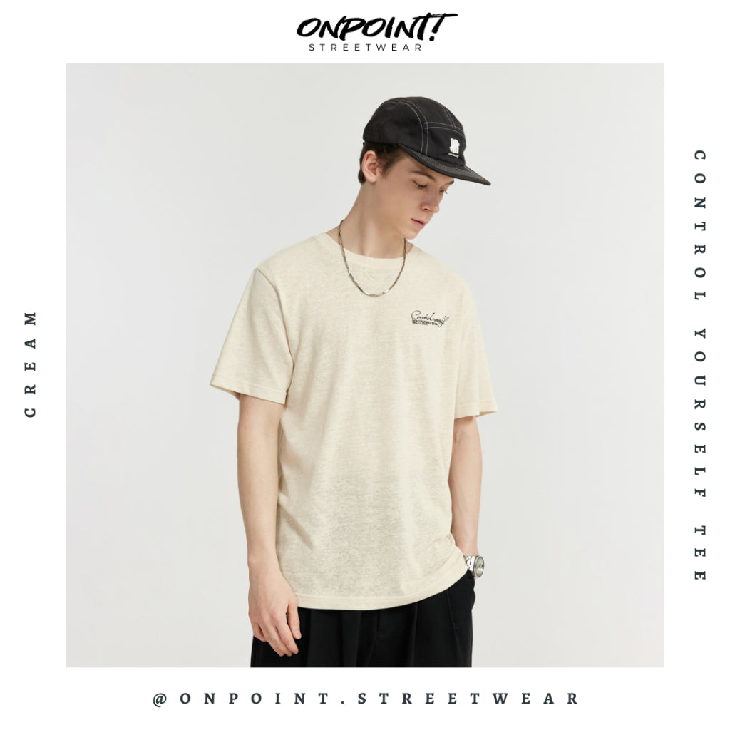 Control Yourself Tee - kaos pria dewasa kaos pria oversize kaos pria distro kaos wanita unisex gaya korea streetwear hypebeast oversize jumbo sablon