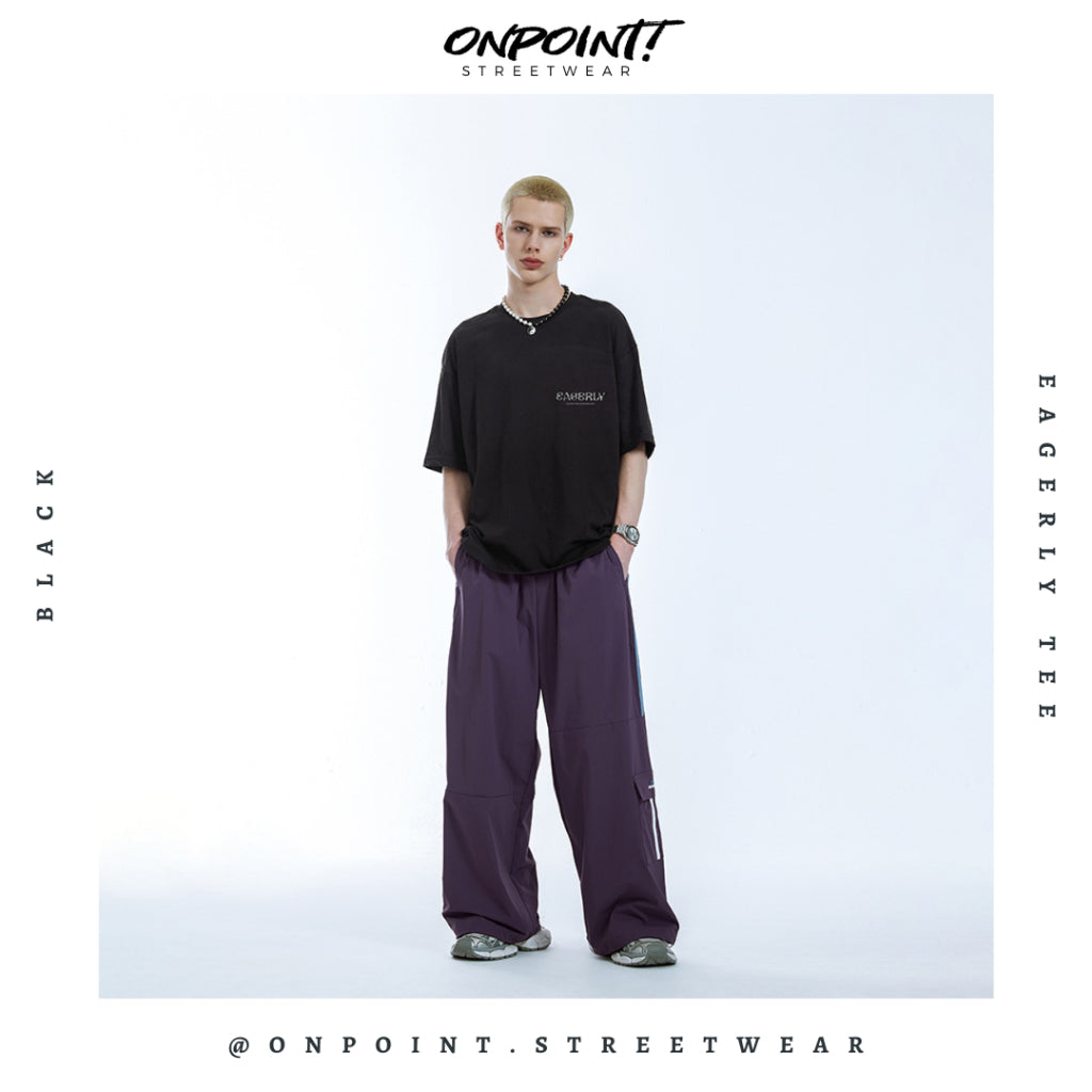 Eagerly Tee - T shirt pria wanita oversize jumbo kualitas premium gaya korea