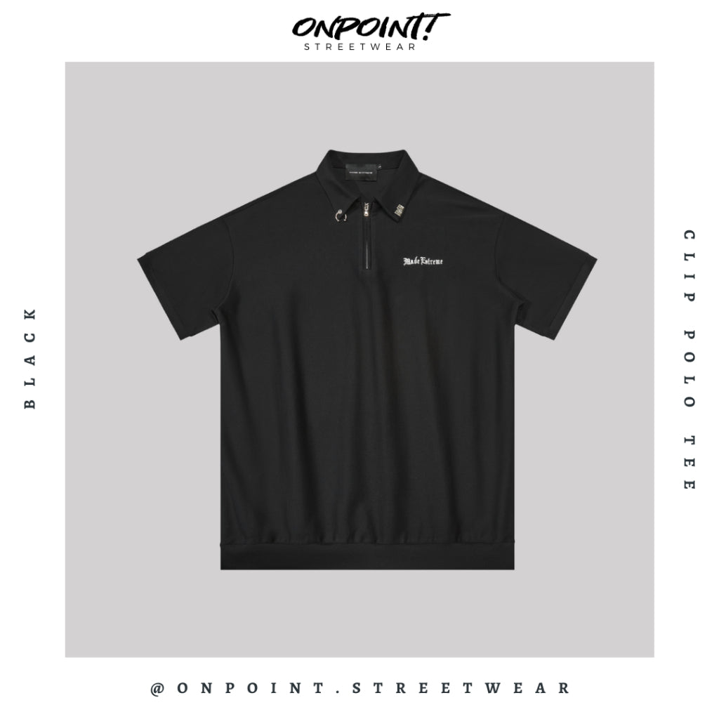 Clip Polo Tee - T shirt pria wanita oversize jumbo kualitas premium gaya korea