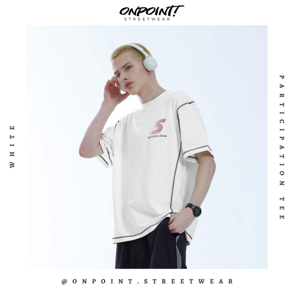 Participation Tee - kaos pria dewasa kaos pria oversize kaos pria distro kaos wanita unisex gaya korea streetwear hypebeast oversize jumbo sablon