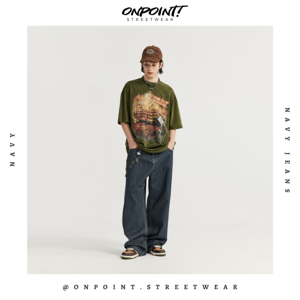 Navy Jeans - celana pria jeans celana panjang pria celana jeans pria celana denim pria celana pria dewasa celana panjang jeans celana korea streetwear hypebeast street style