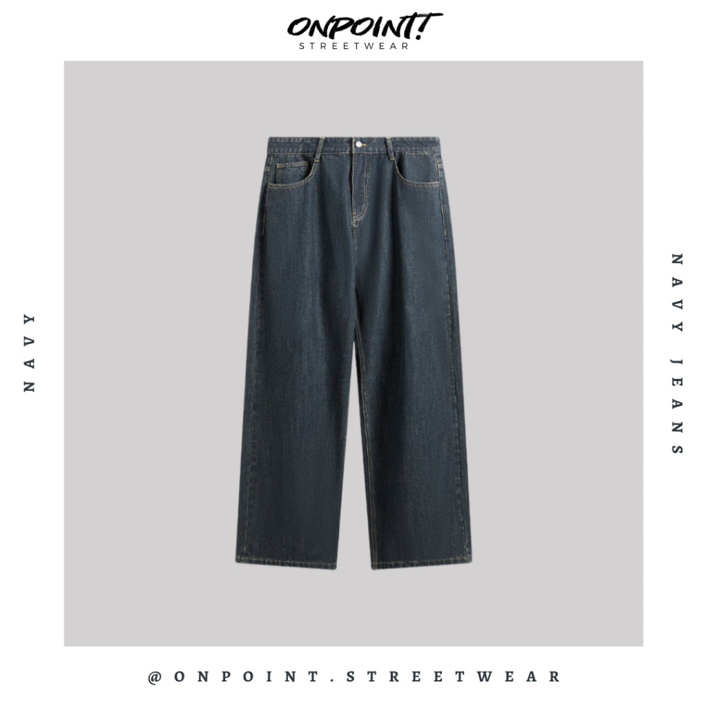 Navy Jeans - celana pria jeans celana panjang pria celana jeans pria celana denim pria celana pria dewasa celana panjang jeans celana korea streetwear hypebeast street style