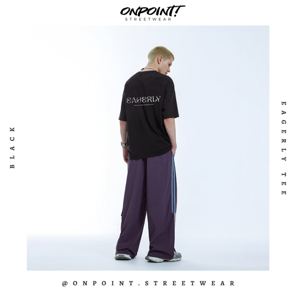 Eagerly Tee - T shirt pria wanita oversize jumbo kualitas premium gaya korea