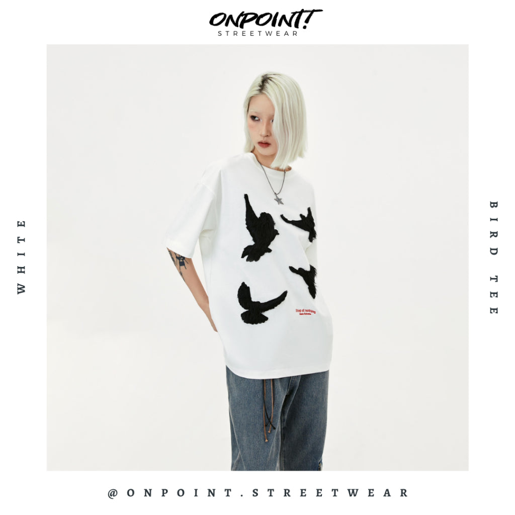Bird Tee - T shirt pria wanita oversize jumbo kualitas premium korea