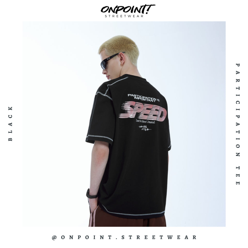 Participation Tee - kaos pria dewasa kaos pria oversize kaos pria distro kaos wanita unisex gaya korea streetwear hypebeast oversize jumbo sablon