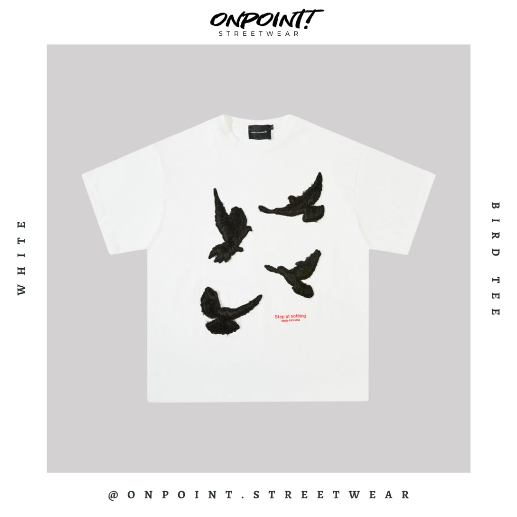 Bird Tee - T shirt pria wanita oversize jumbo kualitas premium korea