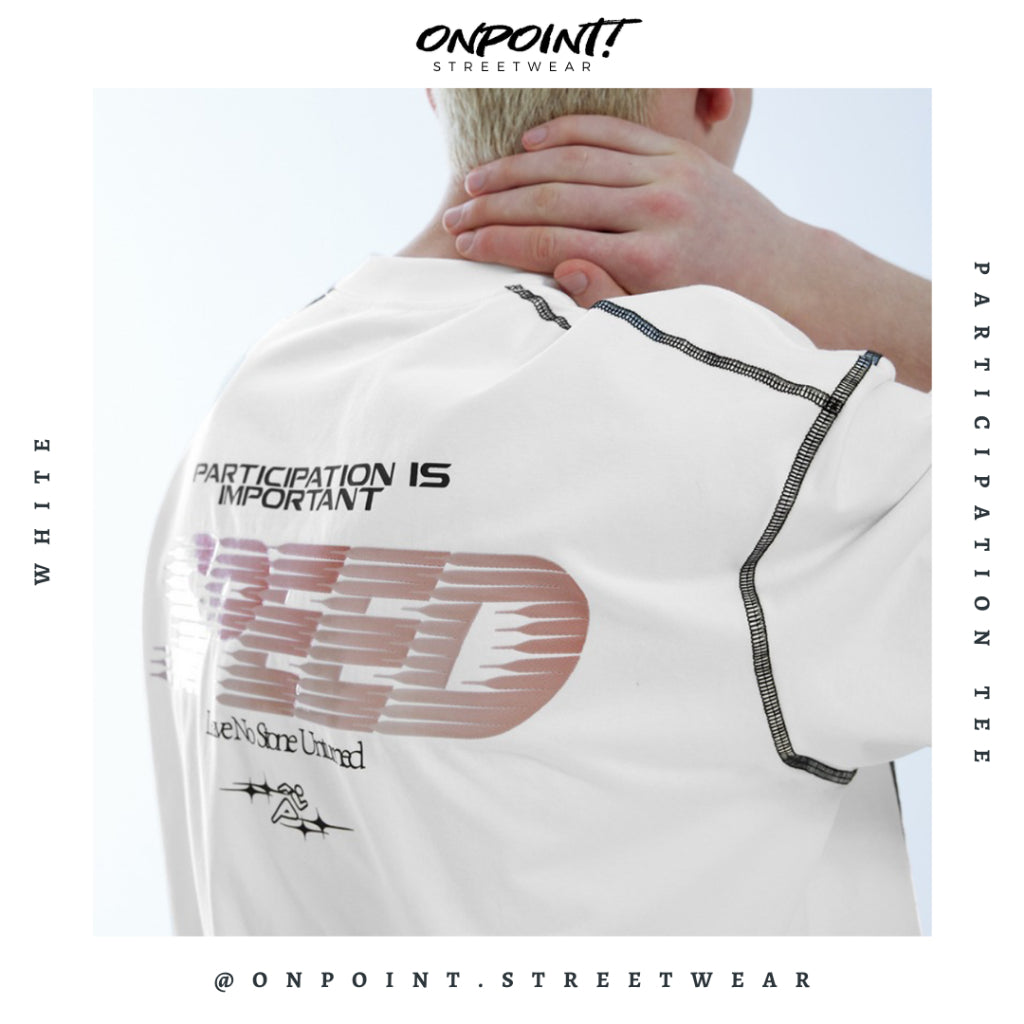 Participation Tee - kaos pria dewasa kaos pria oversize kaos pria distro kaos wanita unisex gaya korea streetwear hypebeast oversize jumbo sablon