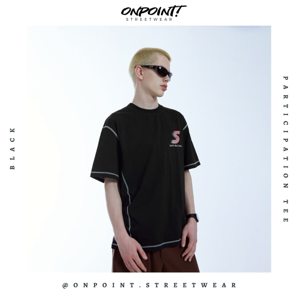 Participation Tee - kaos pria dewasa kaos pria oversize kaos pria distro kaos wanita unisex gaya korea streetwear hypebeast oversize jumbo sablon