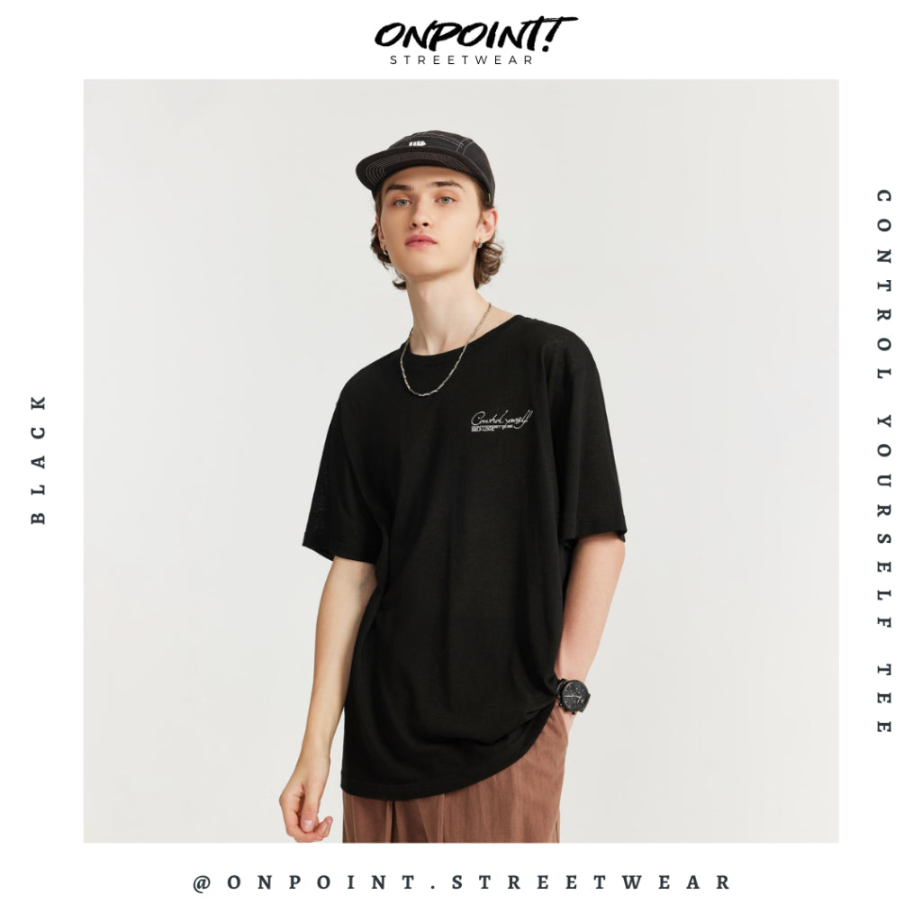 Control Yourself Tee - kaos pria dewasa kaos pria oversize kaos pria distro kaos wanita unisex gaya korea streetwear hypebeast oversize jumbo sablon