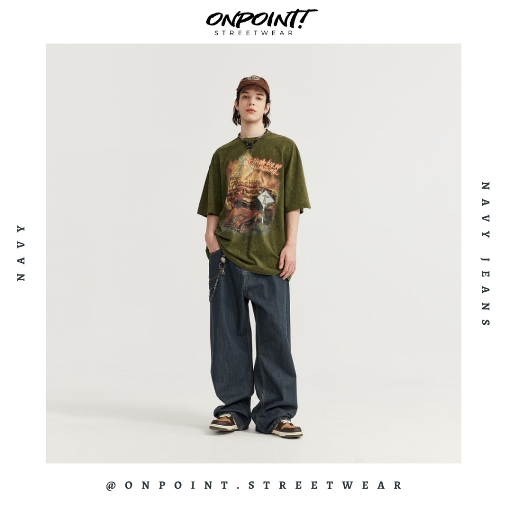 Navy Jeans - celana pria jeans celana panjang pria celana jeans pria celana denim pria celana pria dewasa celana panjang jeans celana korea streetwear hypebeast street style