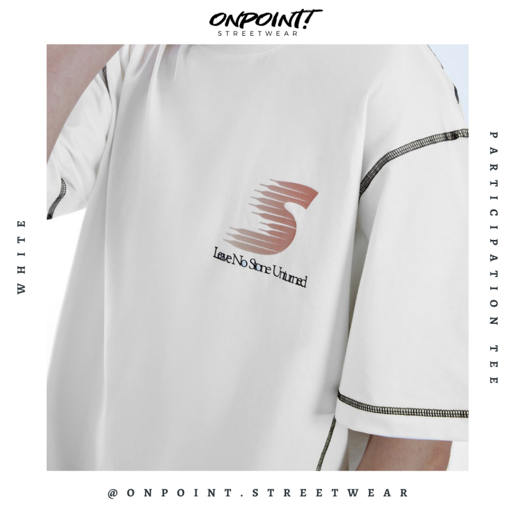 Participation Tee - kaos pria dewasa kaos pria oversize kaos pria distro kaos wanita unisex gaya korea streetwear hypebeast oversize jumbo sablon