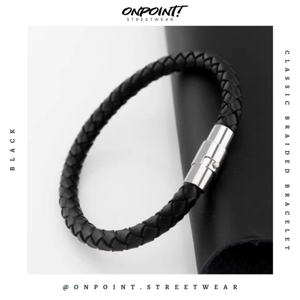 Classic Braided Bracelet - gelang pria rantai gelang pria aksesoris fashion gelang tangan wanita unisex men bracelet gaya korea hip hop