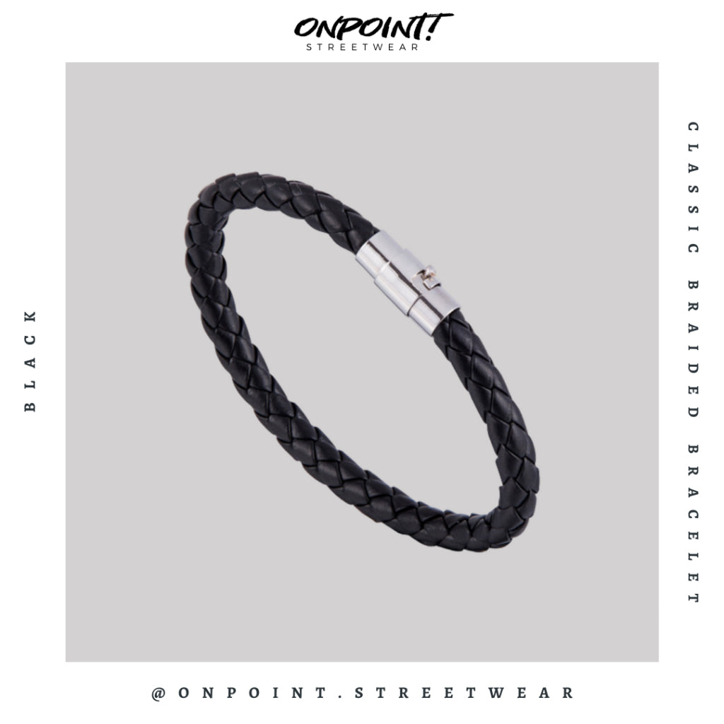 Classic Braided Bracelet - gelang pria rantai gelang pria aksesoris fashion gelang tangan wanita unisex men bracelet gaya korea hip hop