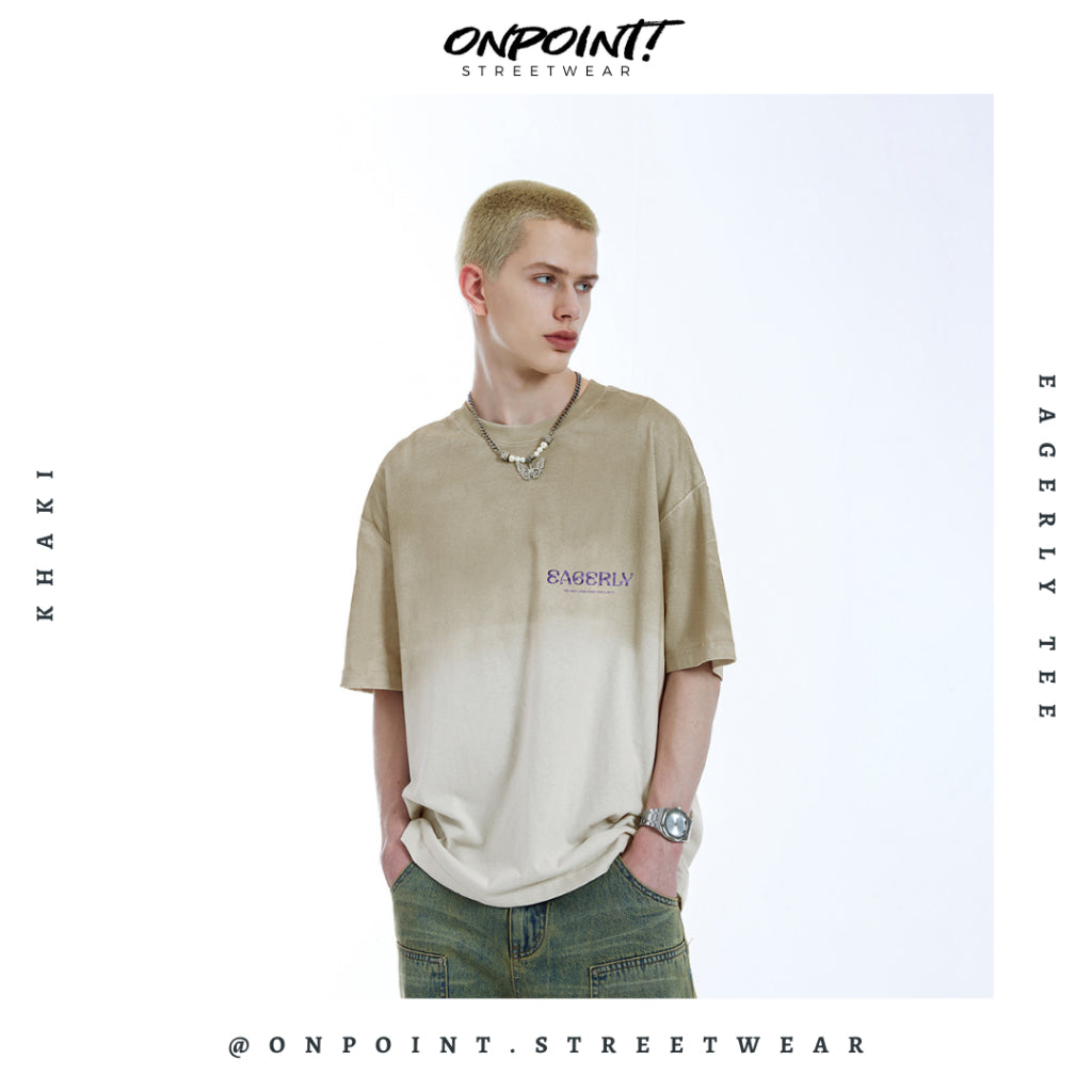 Eagerly Tee - T shirt pria wanita oversize jumbo kualitas premium gaya korea