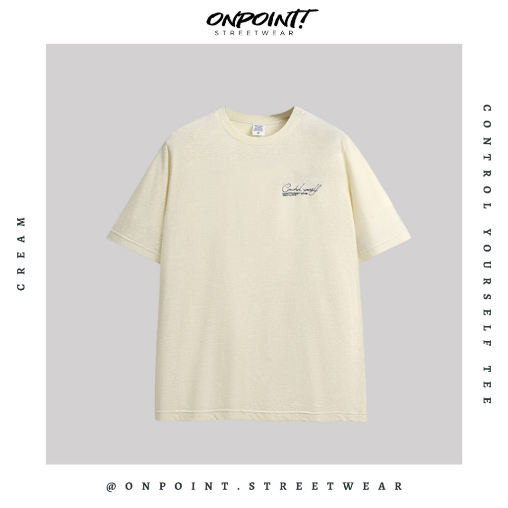 Control Yourself Tee - kaos pria dewasa kaos pria oversize kaos pria distro kaos wanita unisex gaya korea streetwear hypebeast oversize jumbo sablon