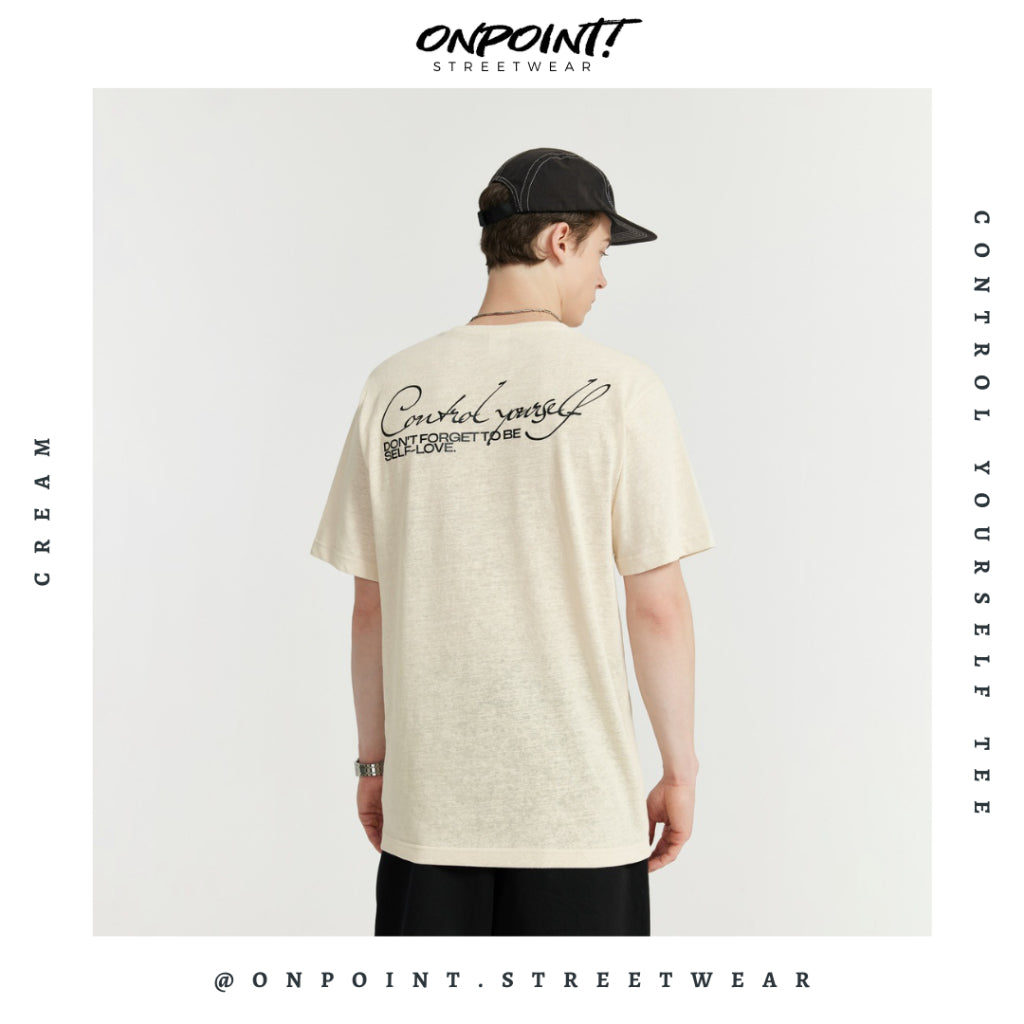 Control Yourself Tee - kaos pria dewasa kaos pria oversize kaos pria distro kaos wanita unisex gaya korea streetwear hypebeast oversize jumbo sablon