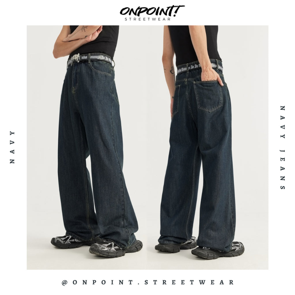 Navy Jeans - celana pria jeans celana panjang pria celana jeans pria celana denim pria celana pria dewasa celana panjang jeans celana korea streetwear hypebeast street style