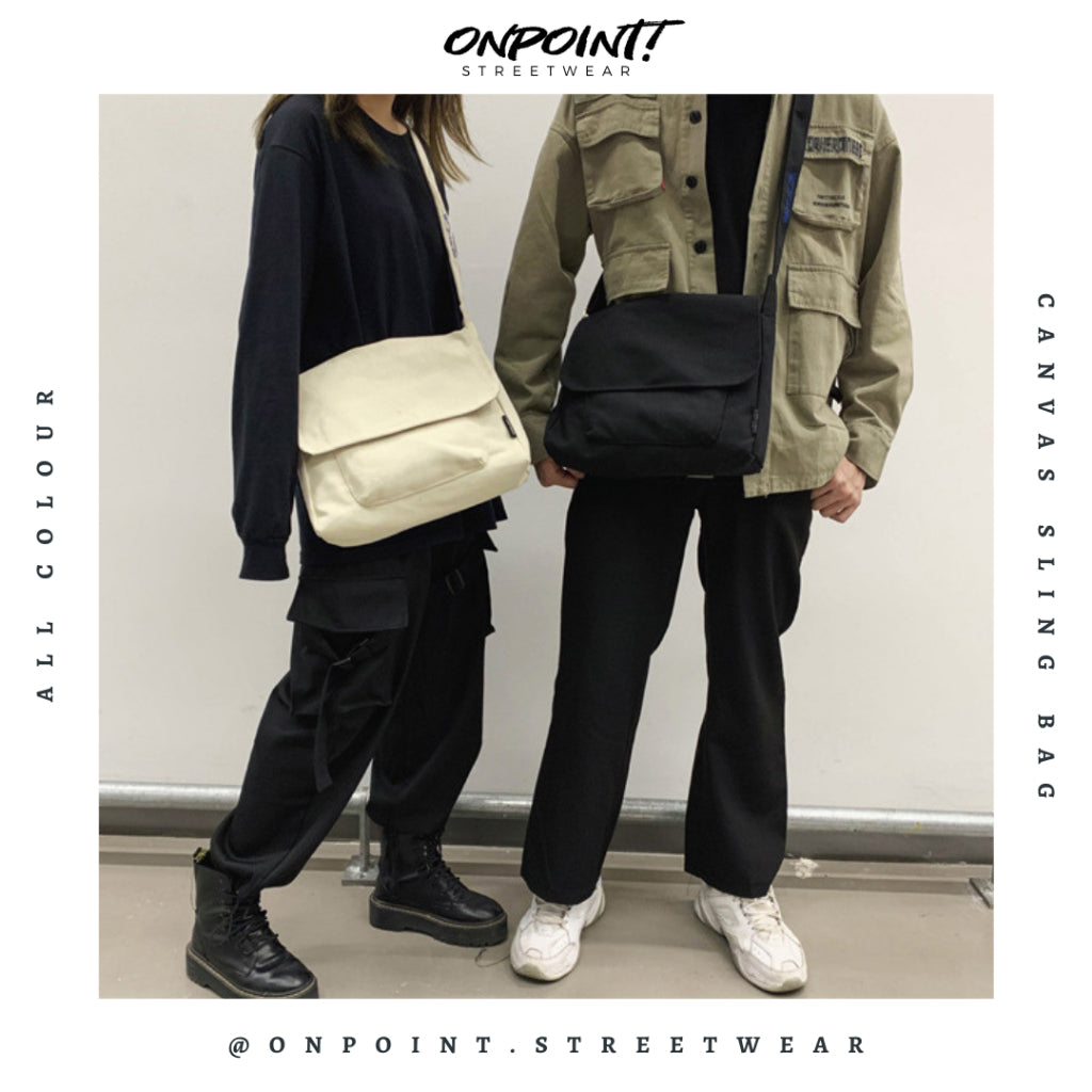 canvas sling bag