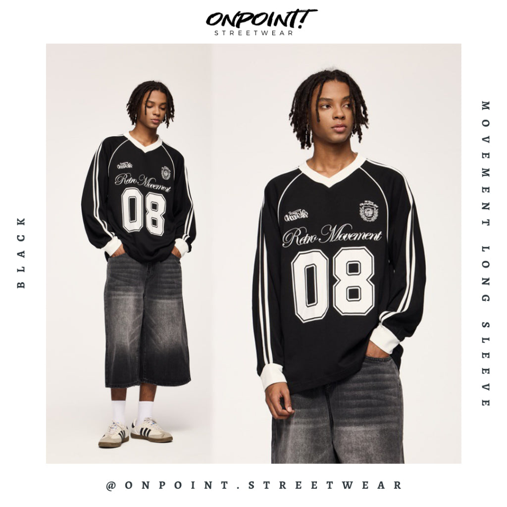 Movement Long Sleeve - kaos lengan panjang kaos pria streetwear korea atasan fashion laki-laki sablon printing