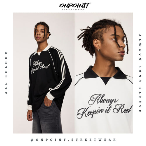 Always Long Sleeve - kaos lengan panjang kaos pria streetwear korea atasan fashion laki-laki sablon printing