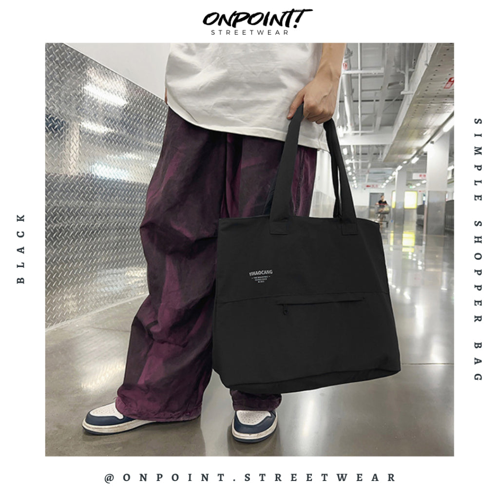 Simple Shopper Bag - tas pria selempang sling bag unisex tas pria keren tas pinggang pria tas pinggang wanita tas pinggang hp pria waistbag pria waistbag wanita waistbag pria original