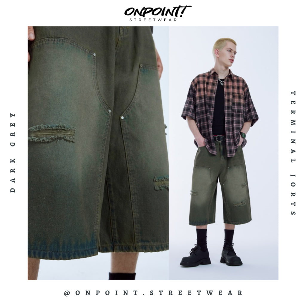 Terminal Jorts - celana pria jeans celana ponggol pria celana jeans pria celana denim pria celana pria dewasa celana panjang jeans celana korea streetwear hypebeast street style