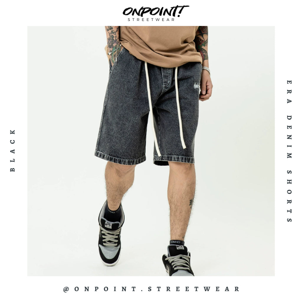 Era Shorts  - celana pendek pria celana pria shorts pinggang karet bahan katun hip hop korea streetwear bawahan fashion pria