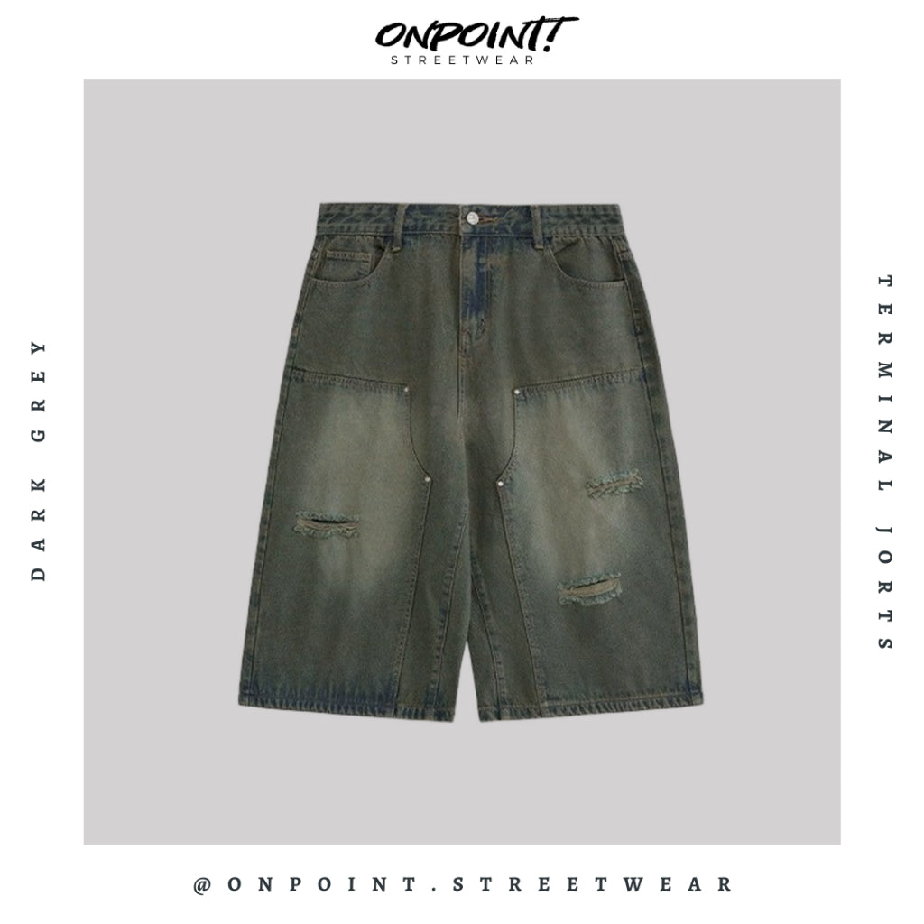 Terminal Jorts - celana pria jeans celana ponggol pria celana jeans pria celana denim pria celana pria dewasa celana panjang jeans celana korea streetwear hypebeast street style