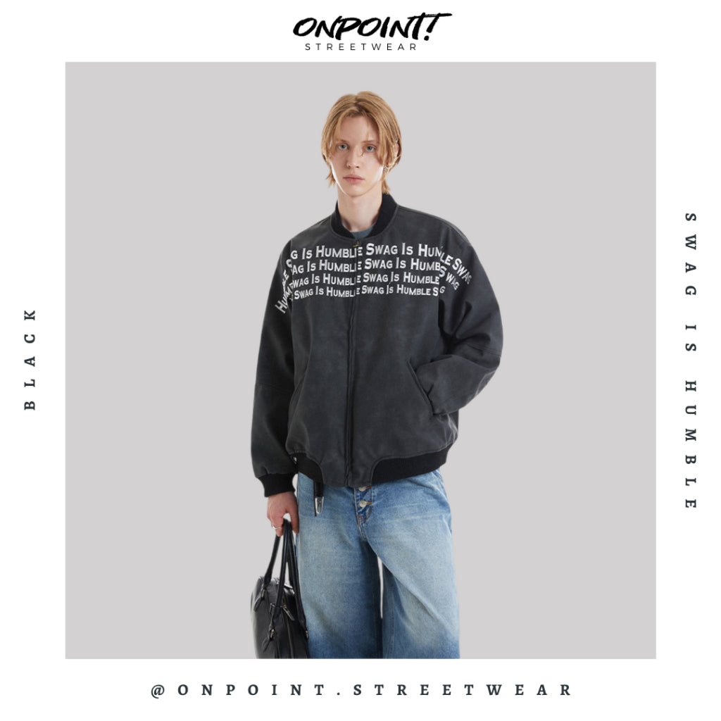 Swag Is Humble Jacket - jaket pria jaket varsity pria varsity jacket varisty baseball jaket varsity original jaket varsiti ori fashion pria baju pria streetwear jaket korea pria