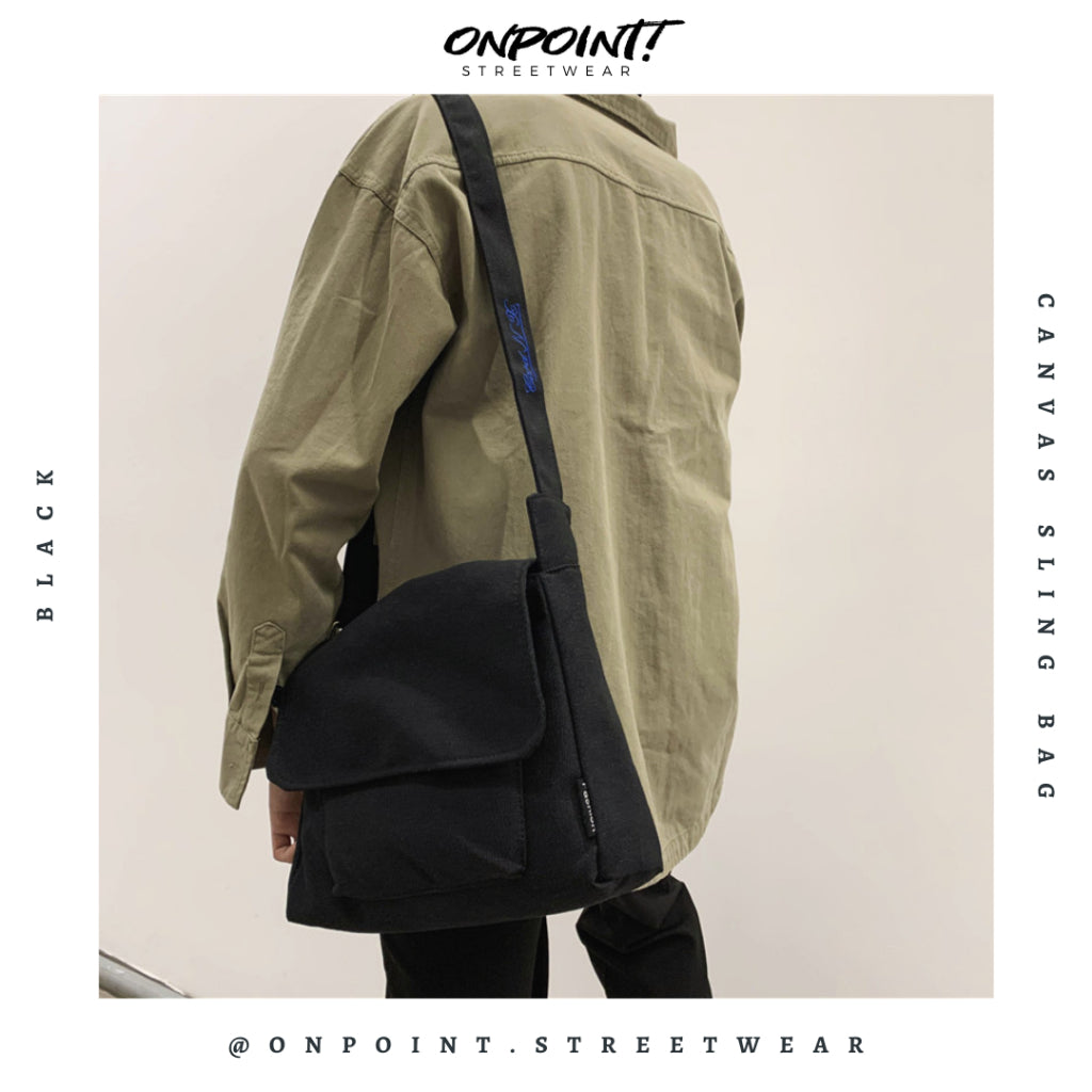 canvas sling bag