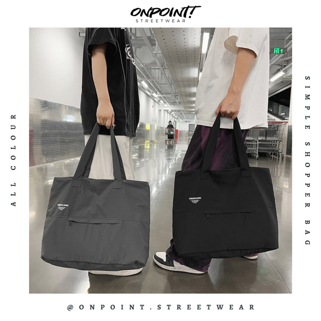 Simple Shopper Bag - tas pria selempang sling bag unisex tas pria keren tas pinggang pria tas pinggang wanita tas pinggang hp pria waistbag pria waistbag wanita waistbag pria original