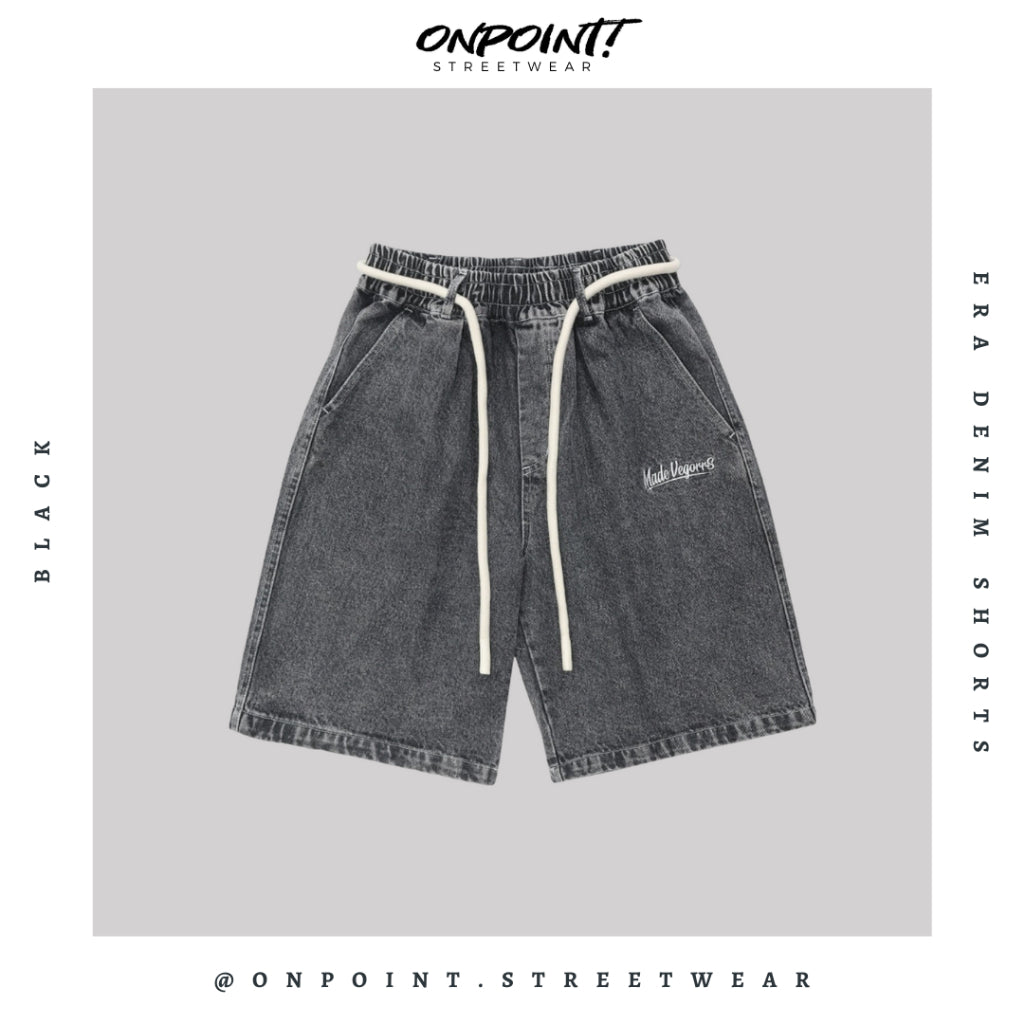 Era Shorts  - celana pendek pria celana pria shorts pinggang karet bahan katun hip hop korea streetwear bawahan fashion pria