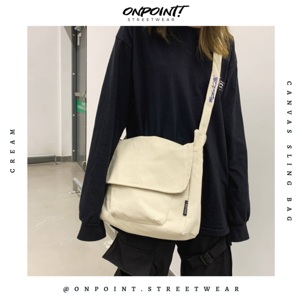 canvas sling bag