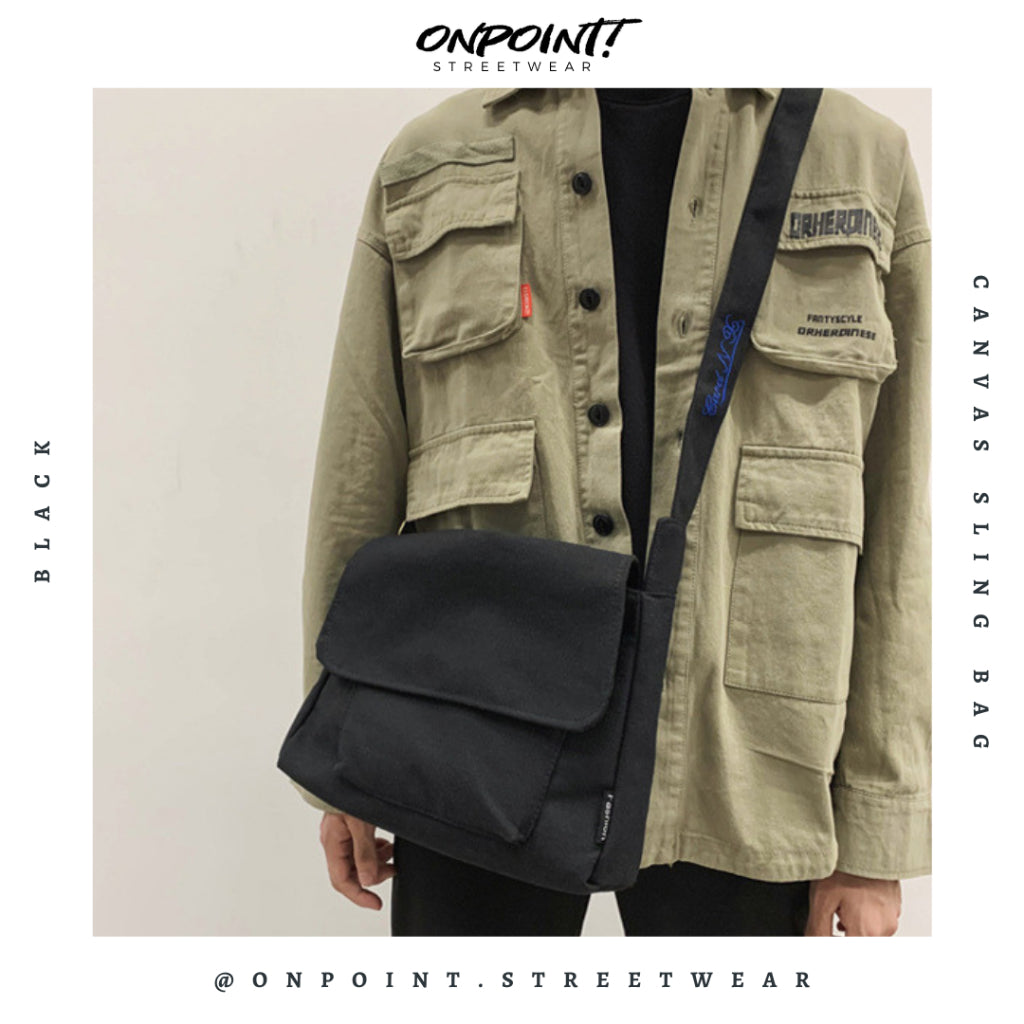canvas sling bag