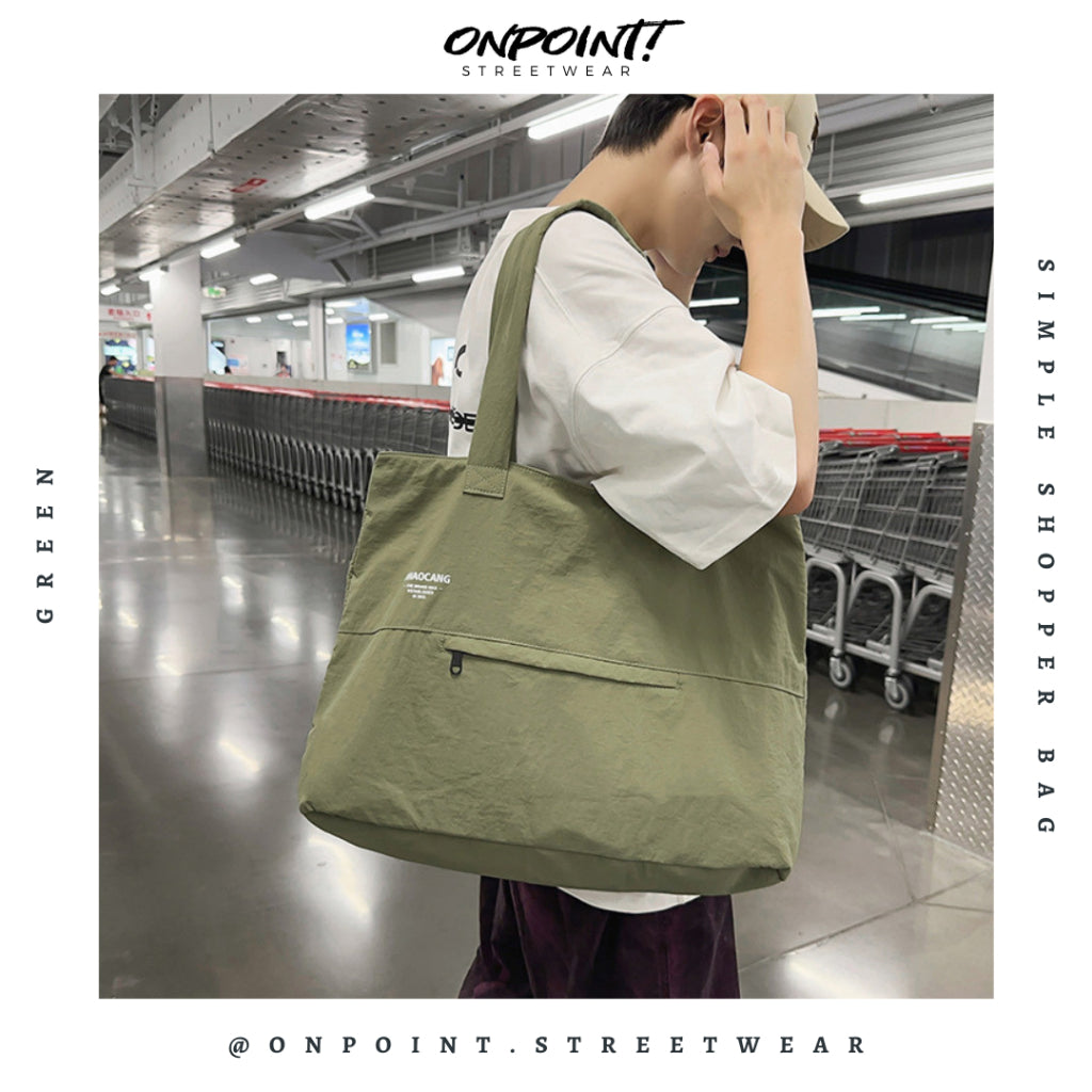 Simple Shopper Bag - tas pria selempang sling bag unisex tas pria keren tas pinggang pria tas pinggang wanita tas pinggang hp pria waistbag pria waistbag wanita waistbag pria original
