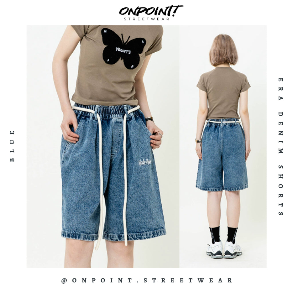 Era Shorts  - celana pendek pria celana pria shorts pinggang karet bahan katun hip hop korea streetwear bawahan fashion pria