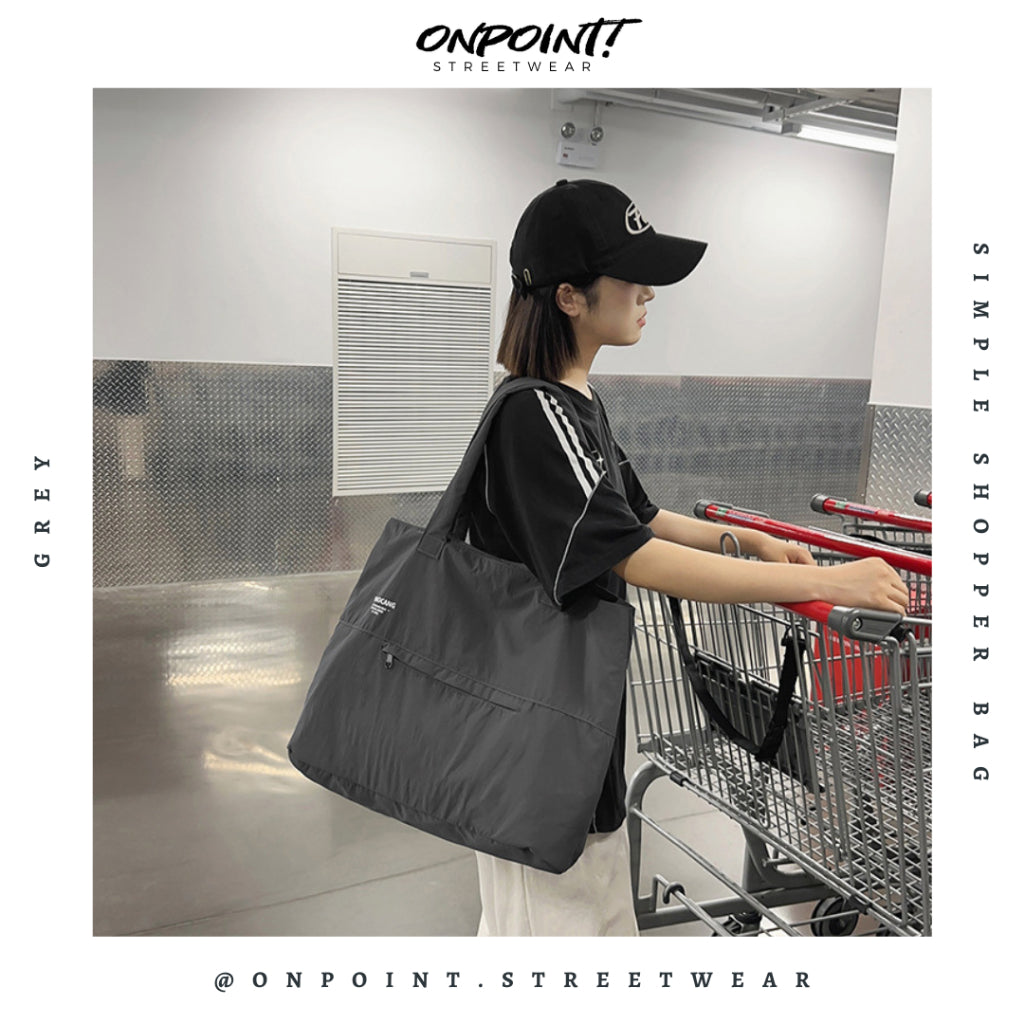 Simple Shopper Bag - tas pria selempang sling bag unisex tas pria keren tas pinggang pria tas pinggang wanita tas pinggang hp pria waistbag pria waistbag wanita waistbag pria original