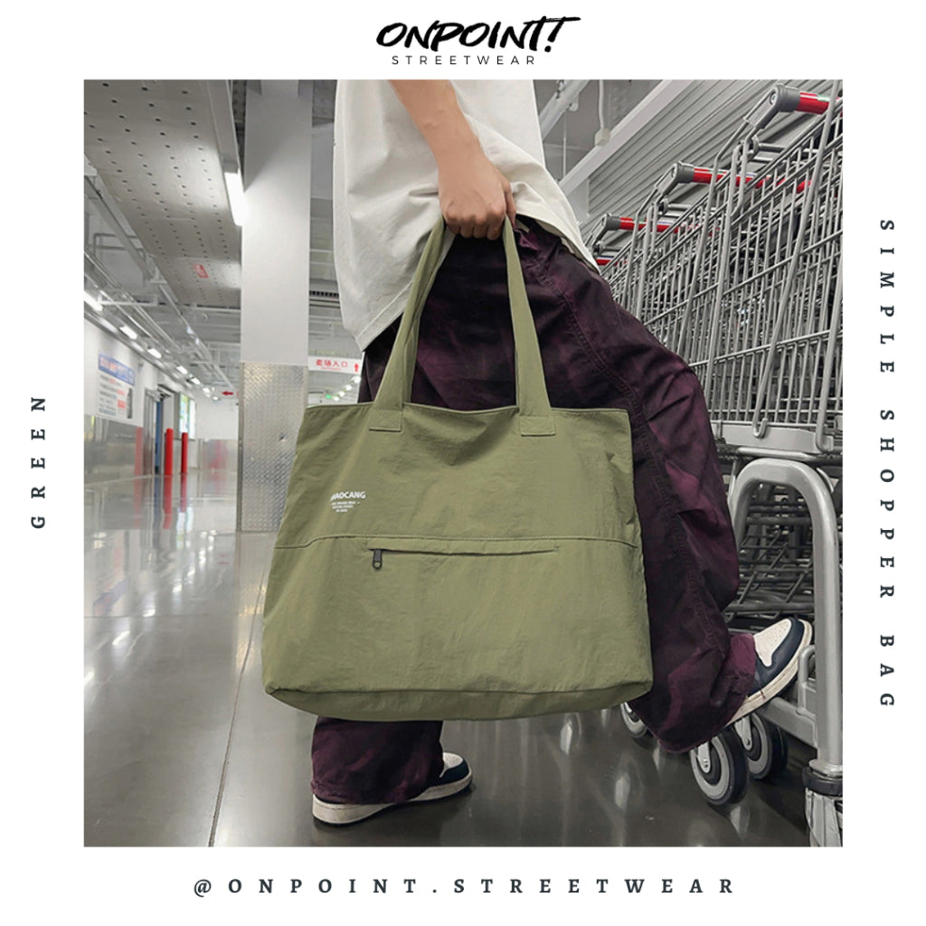 Simple Shopper Bag - tas pria selempang sling bag unisex tas pria keren tas pinggang pria tas pinggang wanita tas pinggang hp pria waistbag pria waistbag wanita waistbag pria original