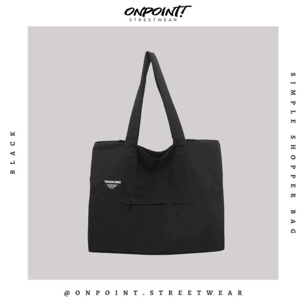 Simple Shopper Bag - tas pria selempang sling bag unisex tas pria keren tas pinggang pria tas pinggang wanita tas pinggang hp pria waistbag pria waistbag wanita waistbag pria original
