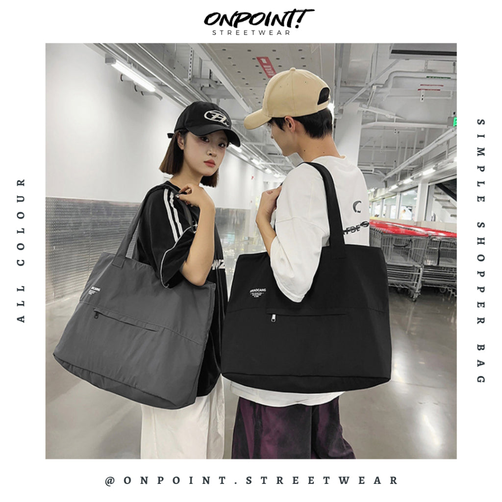 Simple Shopper Bag - tas pria selempang sling bag unisex tas pria keren tas pinggang pria tas pinggang wanita tas pinggang hp pria waistbag pria waistbag wanita waistbag pria original