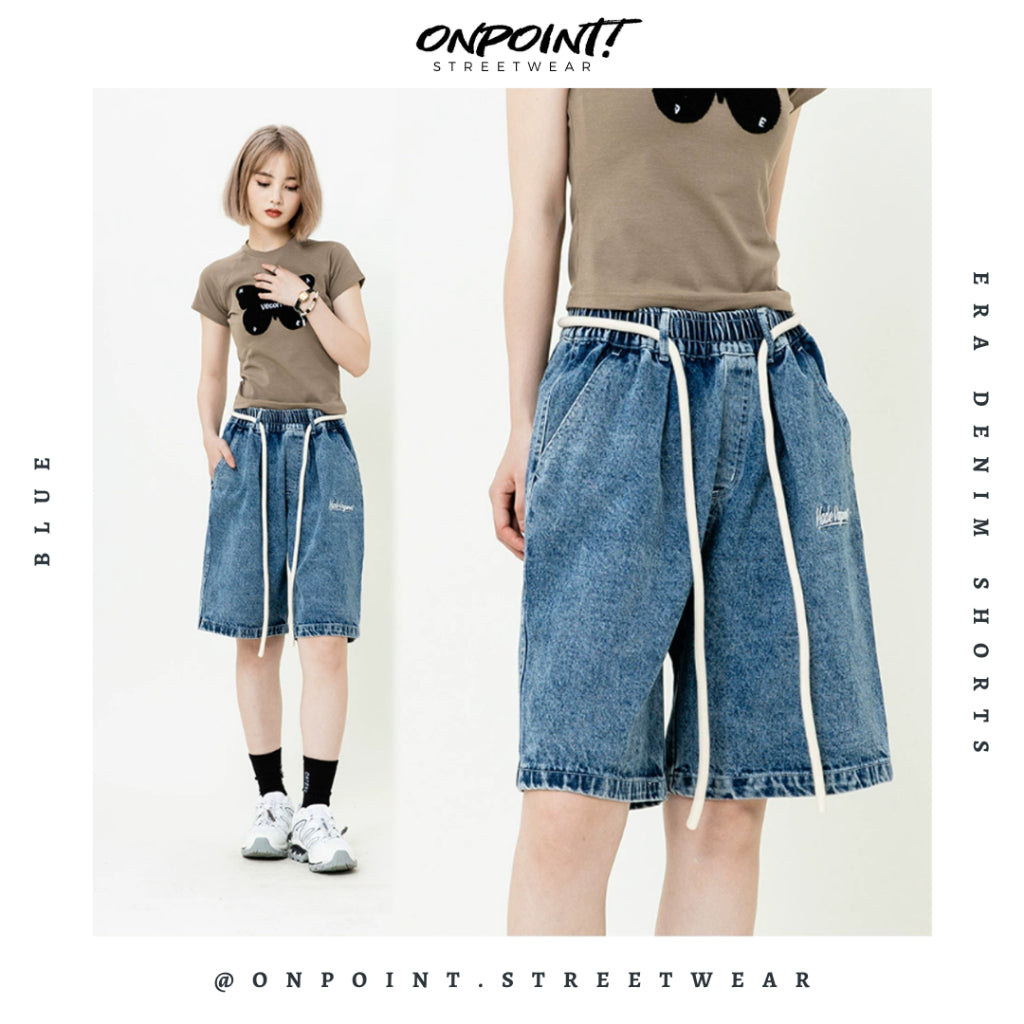 Era Shorts  - celana pendek pria celana pria shorts pinggang karet bahan katun hip hop korea streetwear bawahan fashion pria