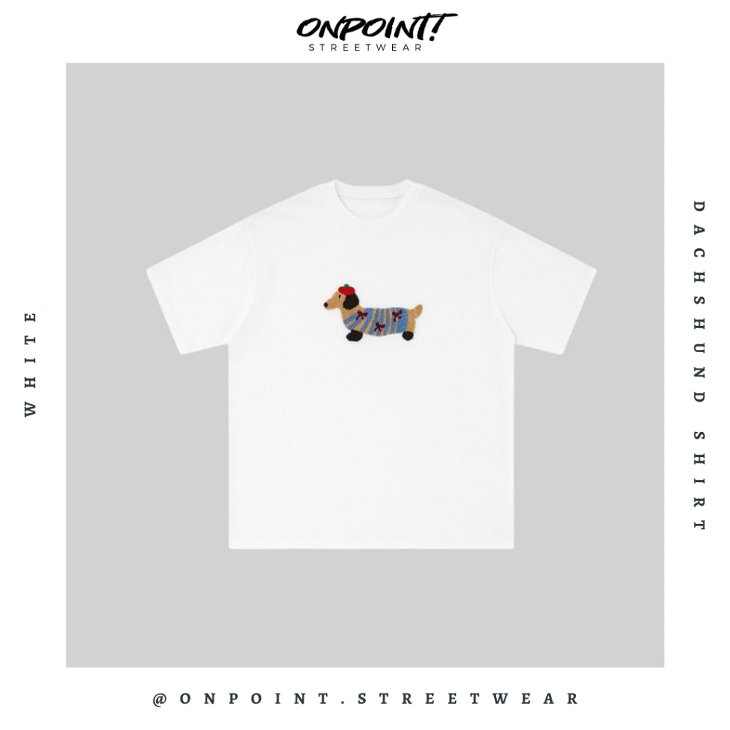 Dachshund Tee - T shirt pria wanita oversize jumbo kualitas premium gaya korea