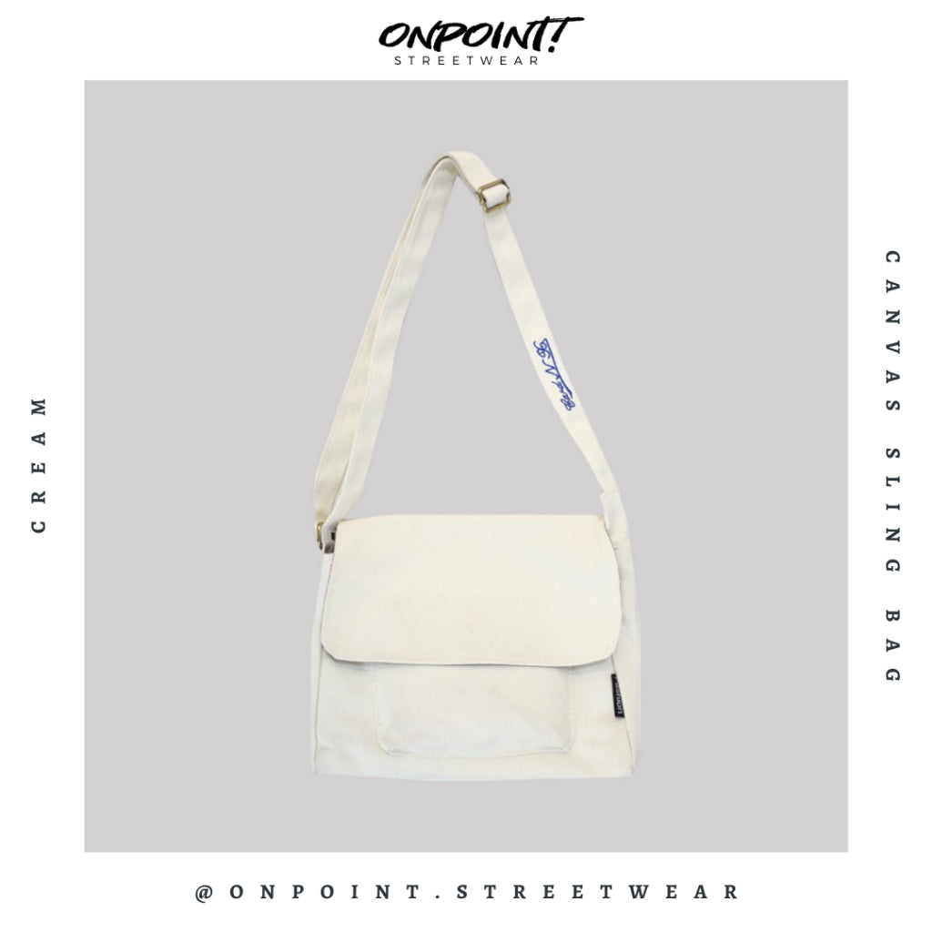 canvas sling bag