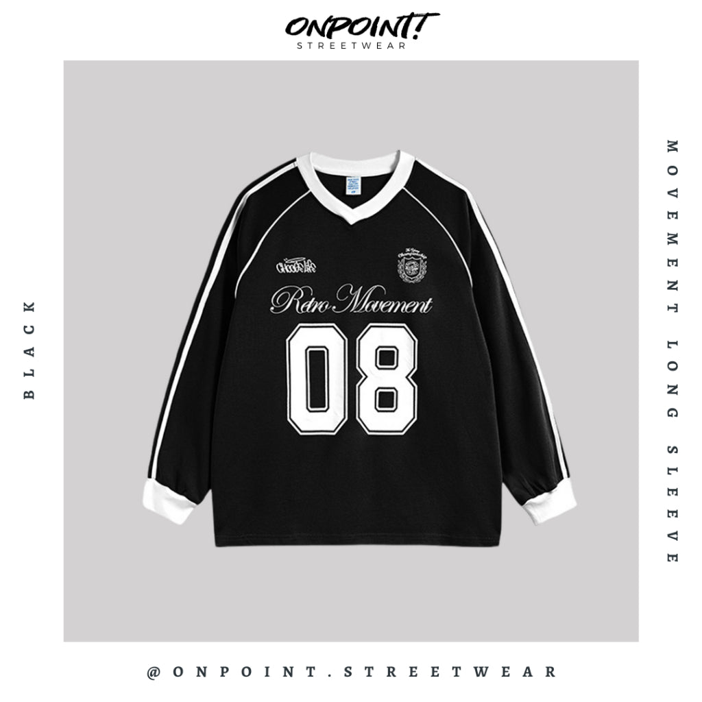 Movement Long Sleeve - kaos lengan panjang kaos pria streetwear korea atasan fashion laki-laki sablon printing
