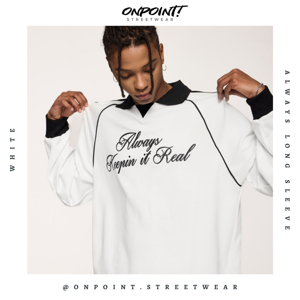 Always Long Sleeve - kaos lengan panjang kaos pria streetwear korea atasan fashion laki-laki sablon printing