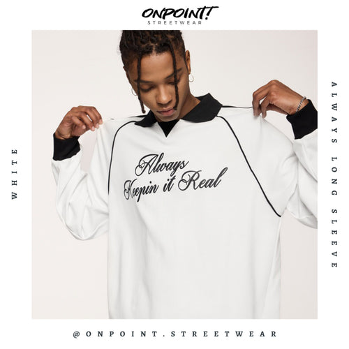 Always Long Sleeve - kaos lengan panjang kaos pria streetwear korea atasan fashion laki-laki sablon printing